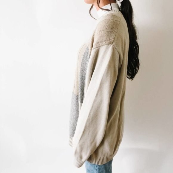 Vintage Tan Crewneck Long Sweater - Picture 7 of 7